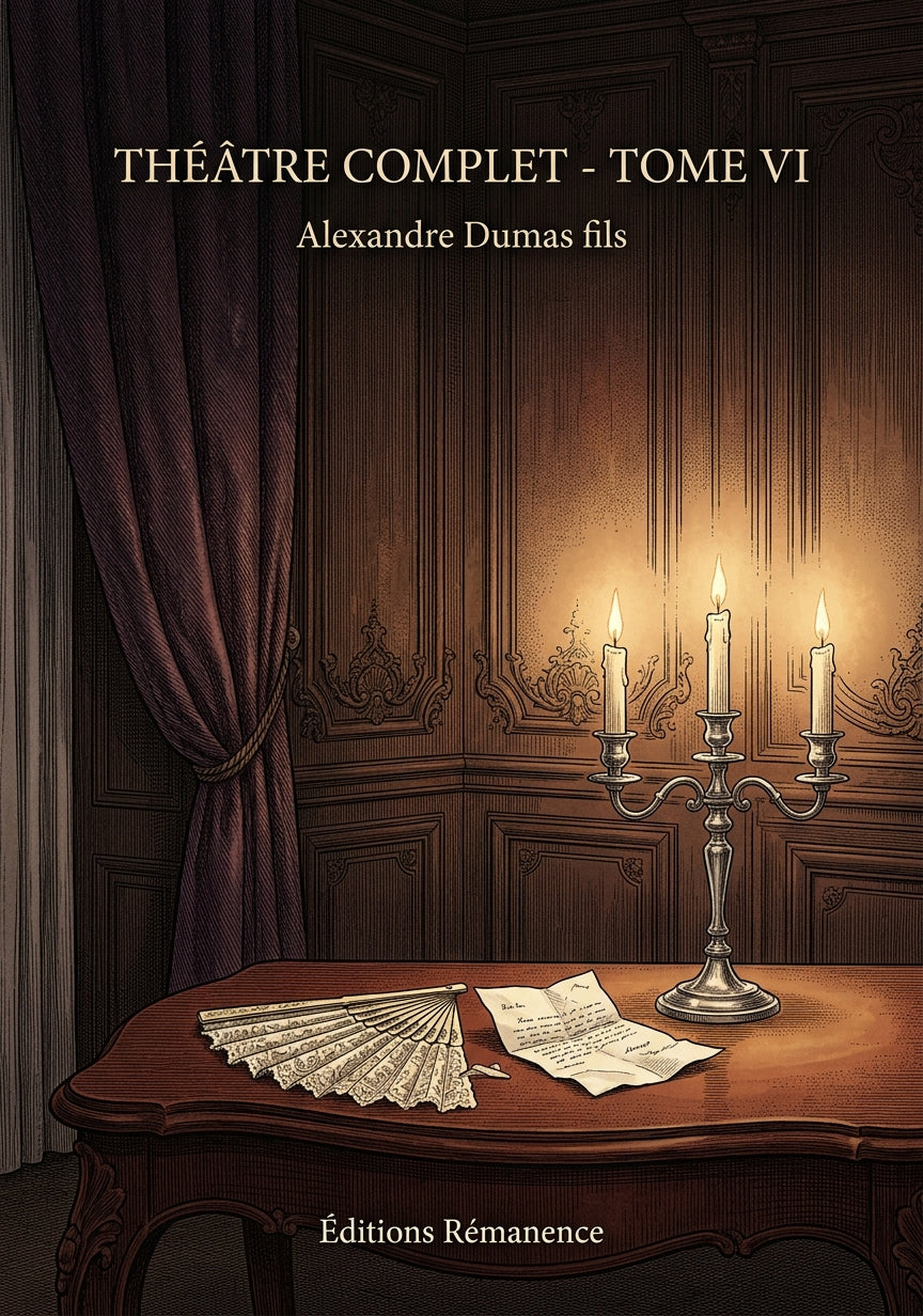 Livre Théâtre complet - Tome VI par Alexandre Dumas fils - Couverture - Editions Remanence