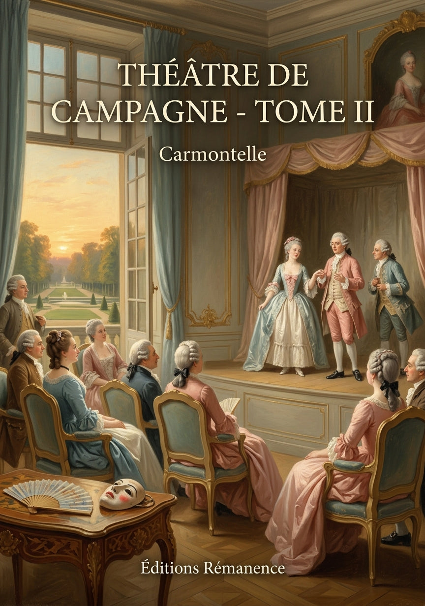 Livre Théâtre de campagne - Tome II par Carmontelle - Couverture - Editions Remanence