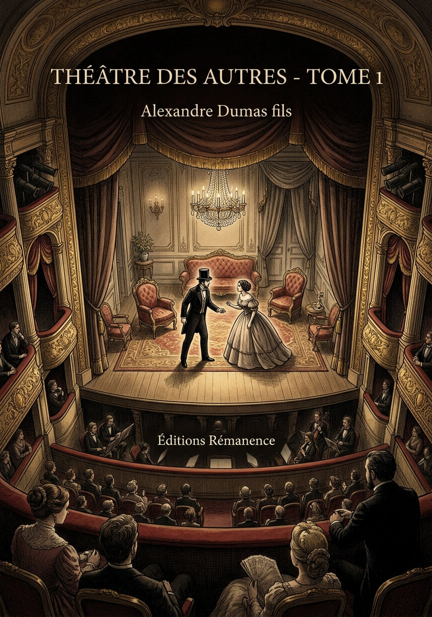 Livre Théâtre des autres - Tome 1 par Alexandre Dumas fils - Couverture - Editions Remanence