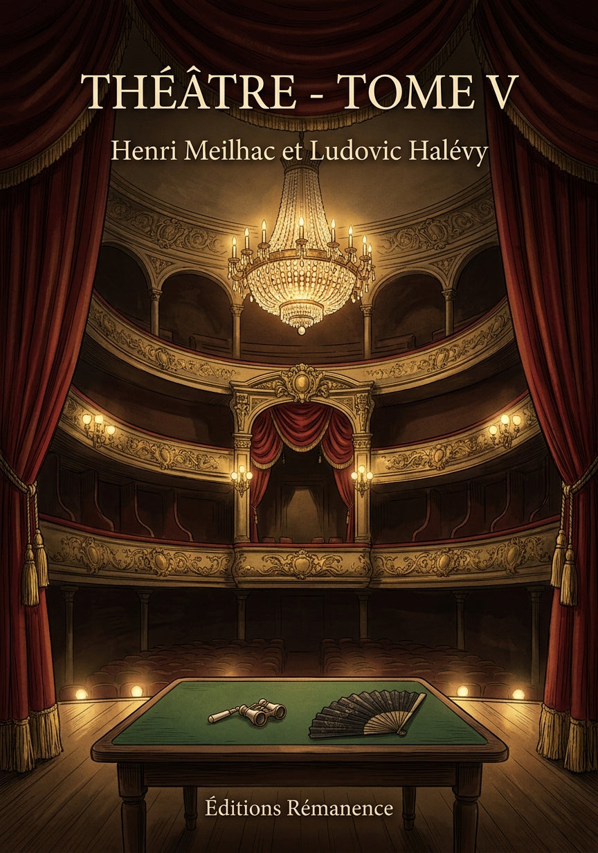 Livre Théâtre - Tome V par Henri Meilhac et Ludovic Halévy - Couverture - Editions Remanence