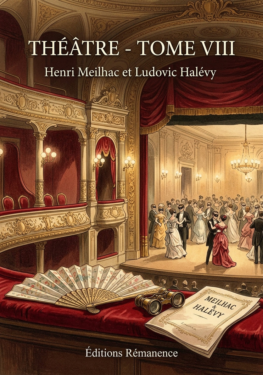 Livre Théâtre - Tome VIII par Henri Meilhac et Ludovic Halévy - Couverture - Editions Remanence