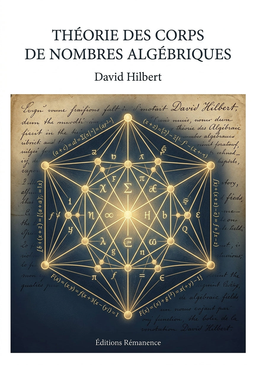 Livre Théorie des corps de nombres algébriques par David Hilbert - Couverture - Editions Remanence