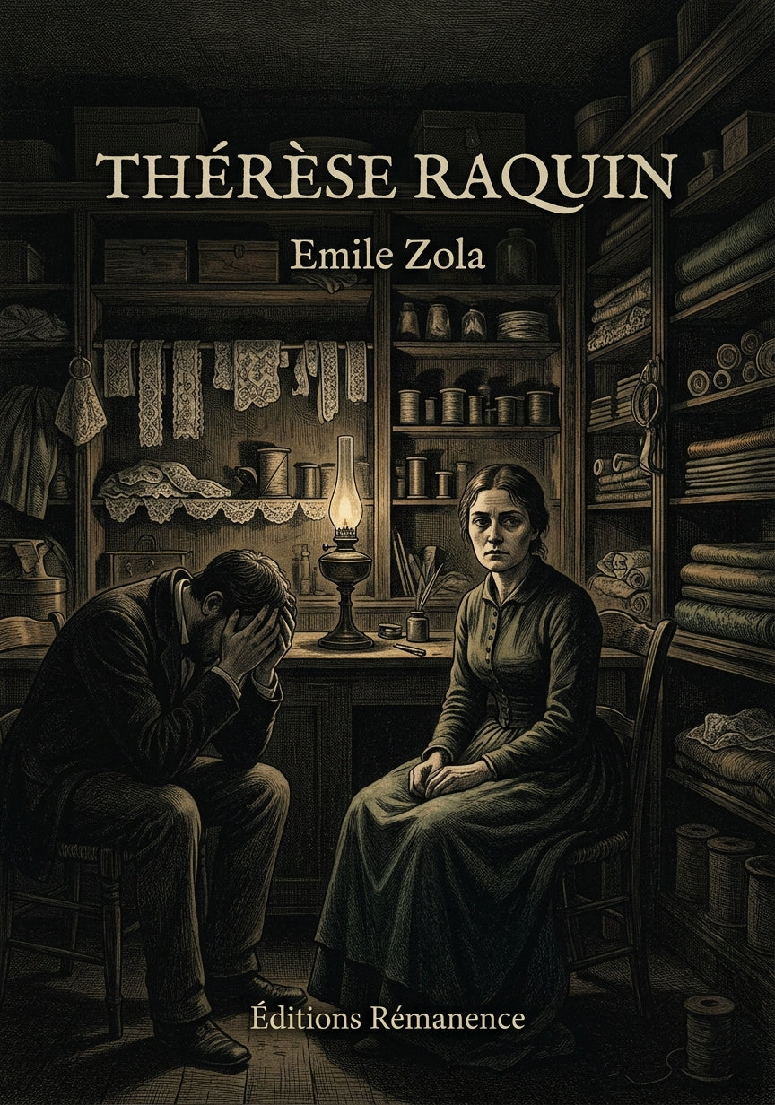 Livre Thérèse Raquin par Emile Zola - Couverture - Editions Remanence
