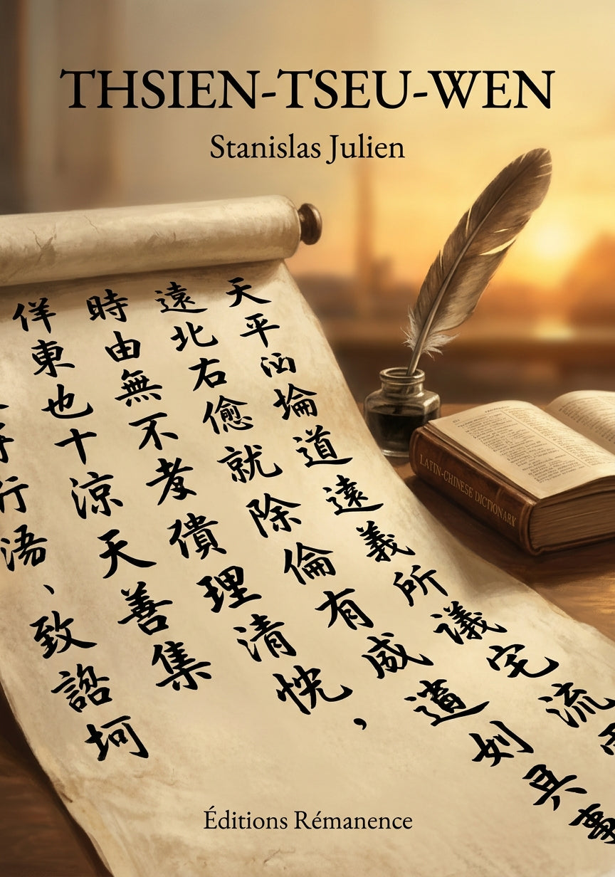 Livre Thsien-Tseu-Wen par Stanislas Julien - Couverture - Editions Remanence