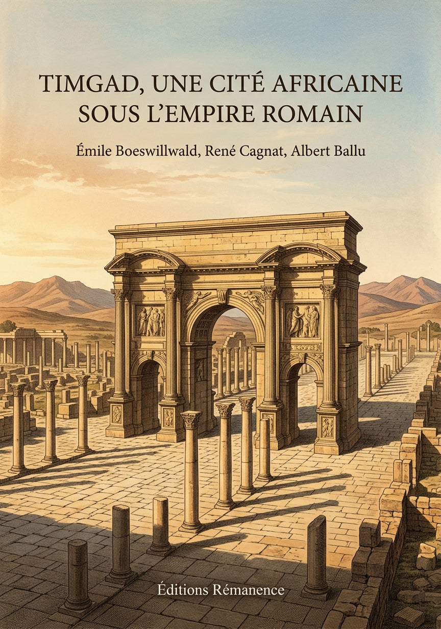 Livre Timgad, une cité africaine sous l’empire romain par Émile Boeswillwald, René Cagnat, Albert Ballu - Couverture - Editions Remanence