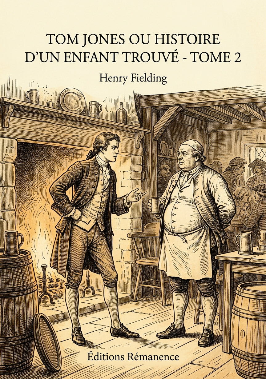 Livre Tom Jones ou Histoire d’un enfant trouvé - Tome 2 par Henry Fielding - Couverture - Editions Remanence