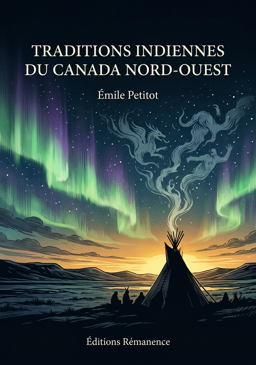 Livre Traditions indiennes du Canada Nord-Ouest par Émile Petitot - Couverture - Editions Remanence