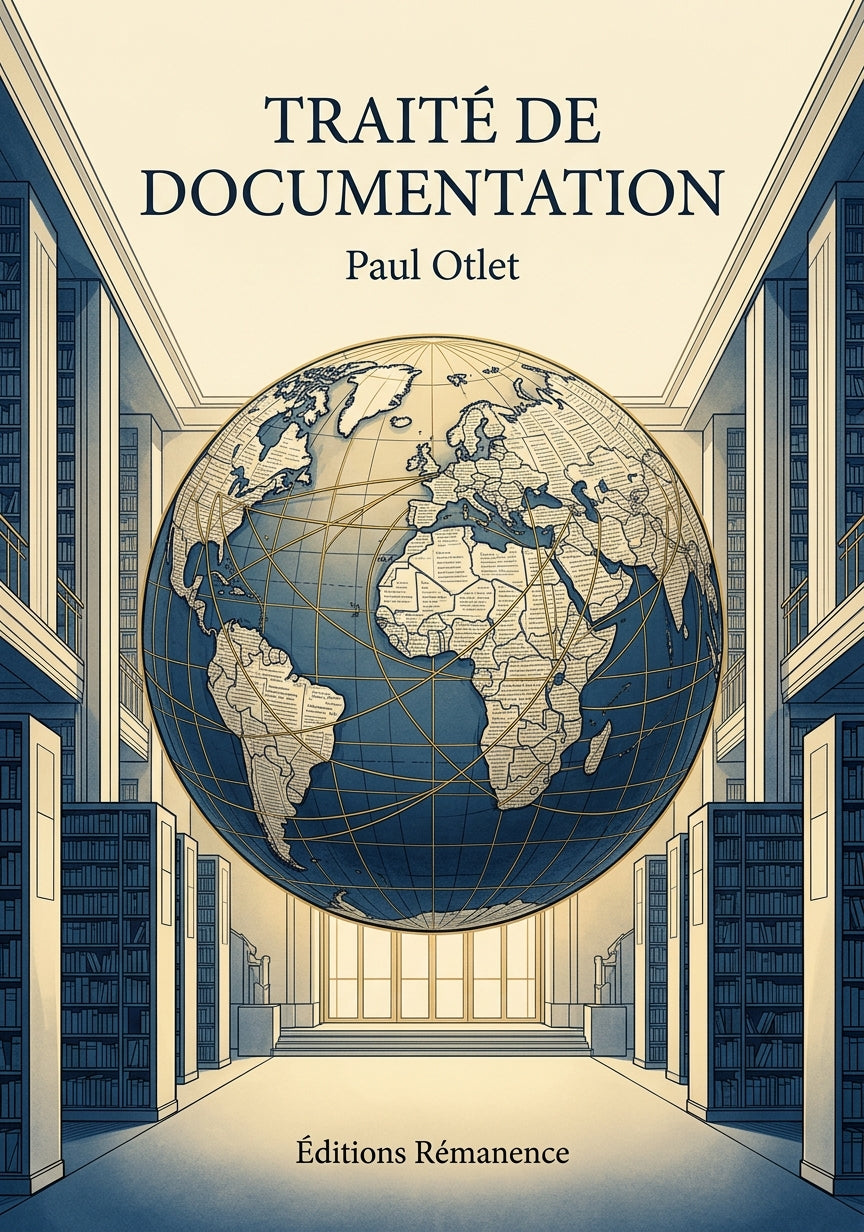 Livre Traité de documentation par Paul Otlet - Couverture - Editions Remanence