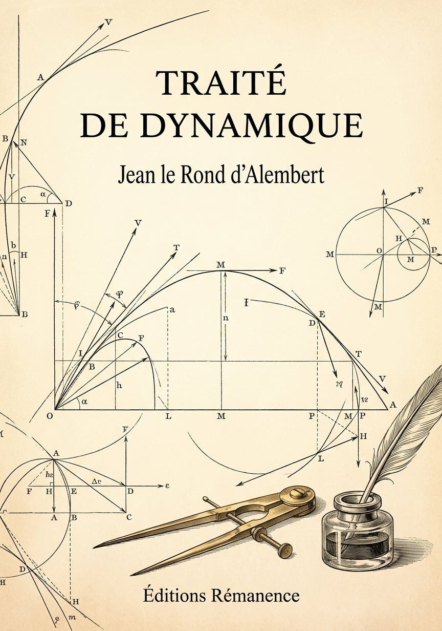 Livre Traité de dynamique par Jean le Rond d’Alembert - Couverture - Editions Remanence