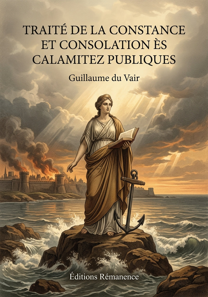 Livre Traité de la constance et consolation ès calamitez publiques par Guillaume du Vair - Couverture - Editions Remanence