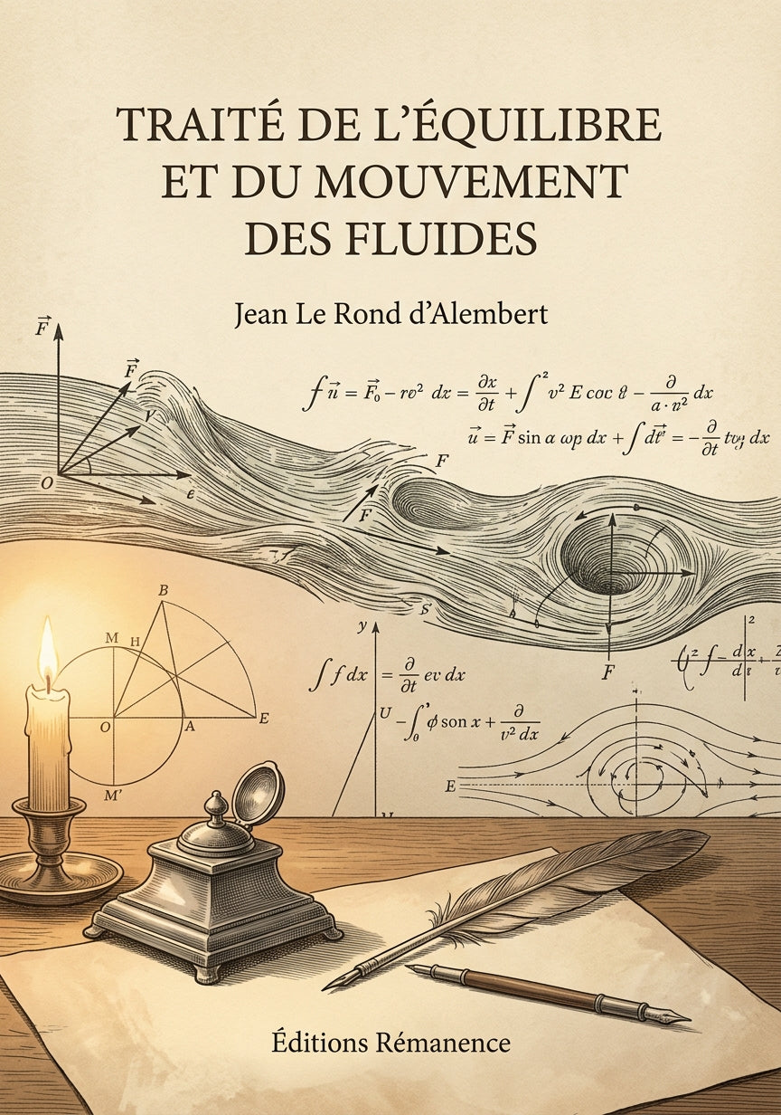 Livre Traité de l’équilibre et du mouvement des fluides par Jean Le Rond d’Alembert - Couverture - Editions Remanence