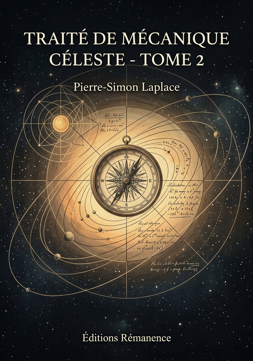 Livre Traité de mécanique céleste - Tome 2 par Pierre-Simon Laplace - Couverture - Editions Remanence