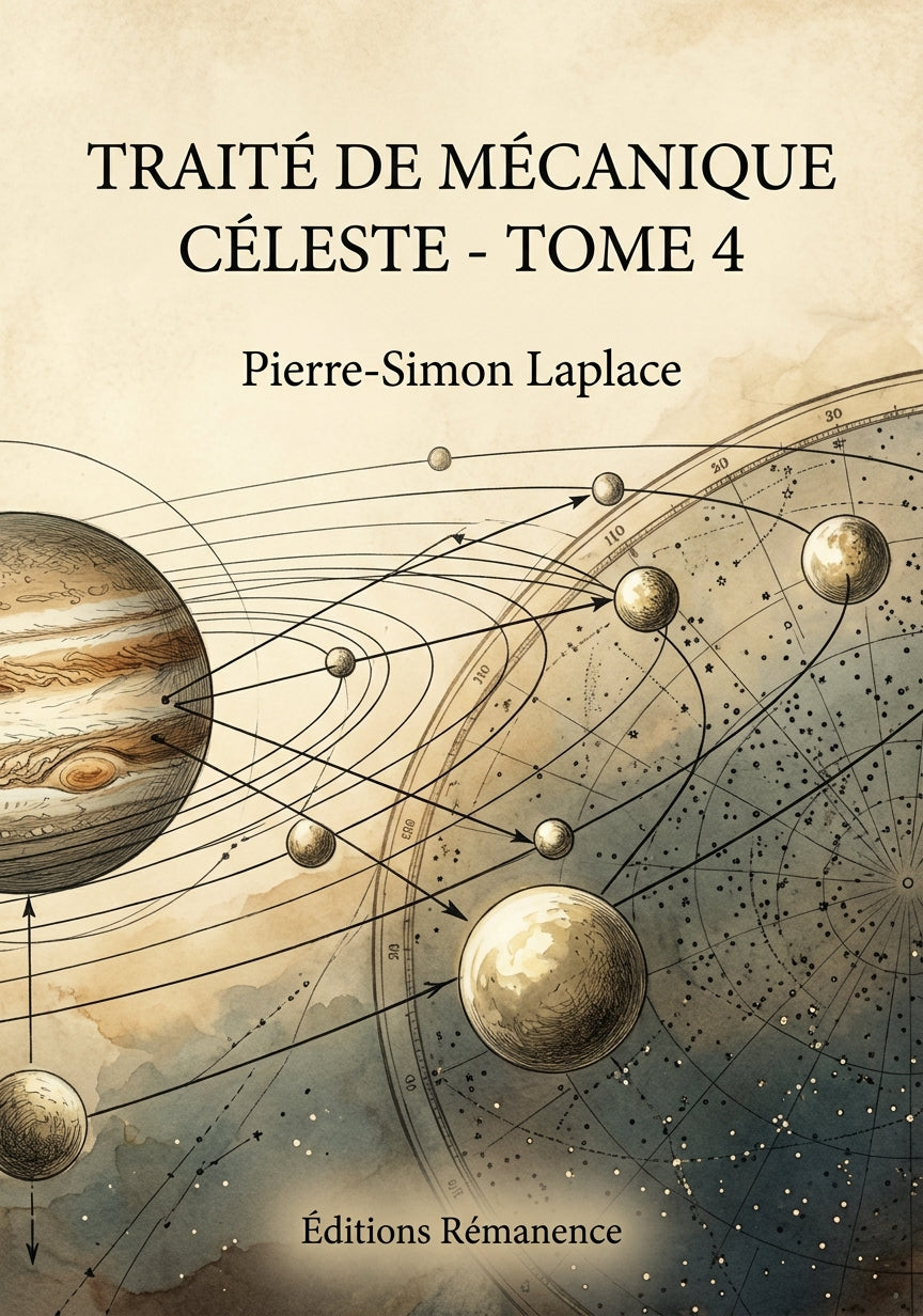 Livre Traité de mécanique céleste - Tome 4 par Pierre-Simon Laplace - Couverture - Editions Remanence