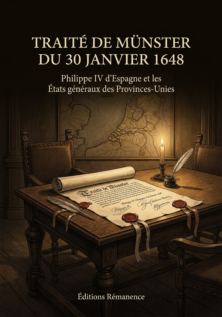 Livre Traité de Münster du 30 janvier 1648 par Philippe IV d’Espagne et les États généraux des Provinces-Unies - Couverture - Editions Remanence
