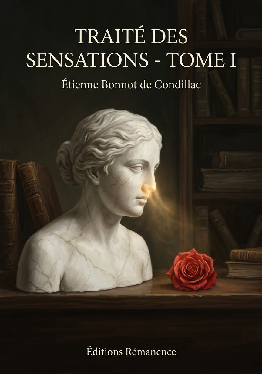 Livre Traité des sensations - Tome I par Étienne Bonnot de Condillac - Couverture - Editions Remanence