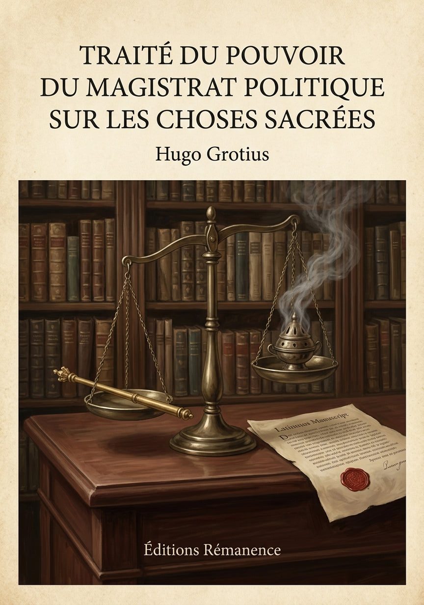 Traité du Pouvoir du Magistrat Politique sur les choses sacrées - Hugo Grotius (Couverture)