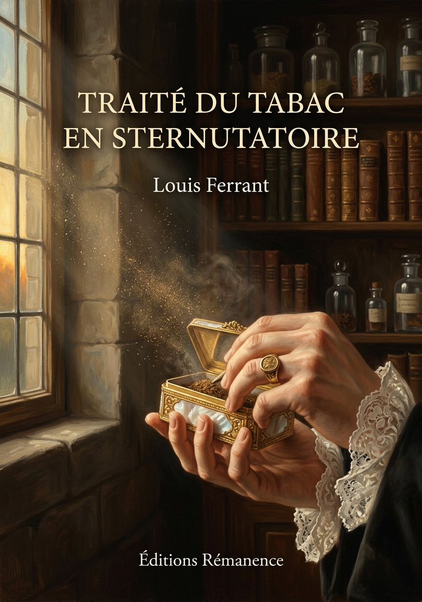 Livre Traité du tabac en sternutatoire par Louis Ferrant - Couverture - Editions Remanence