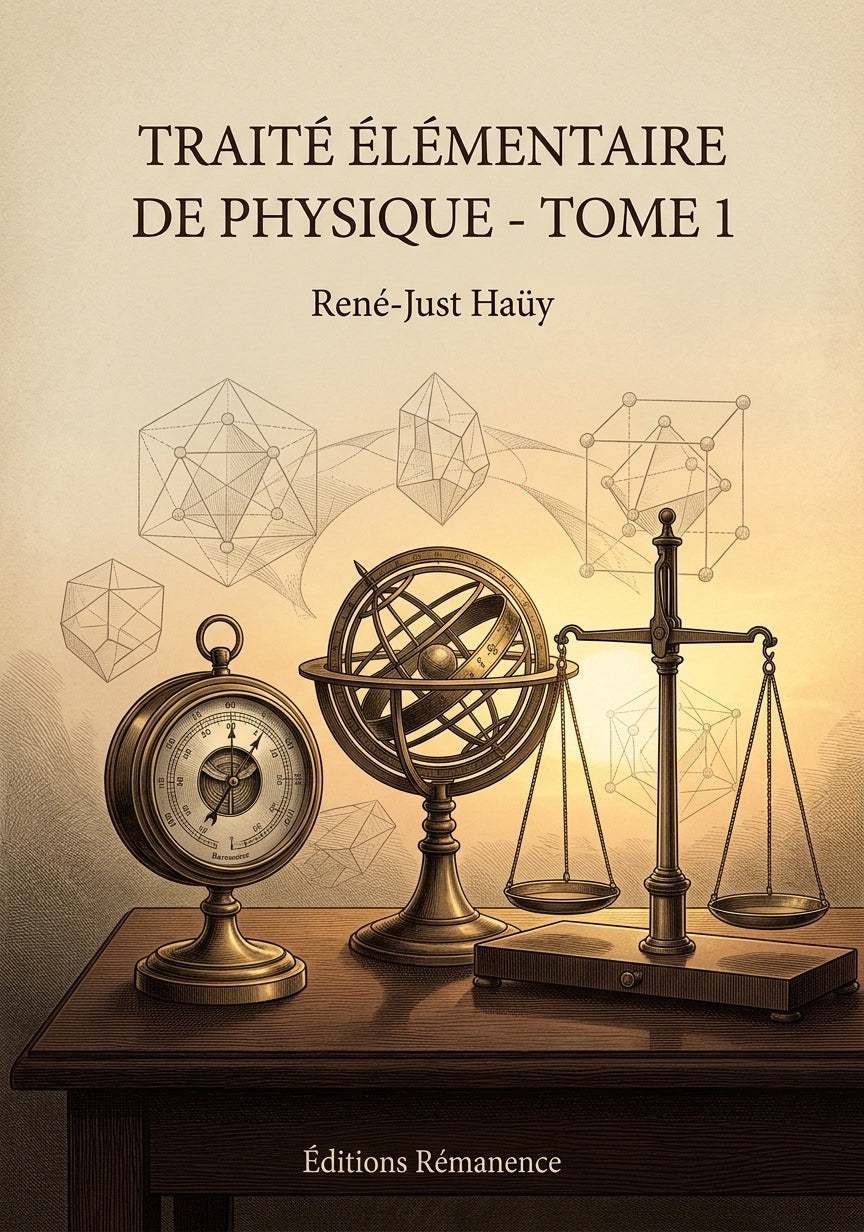 Livre Traité élémentaire de physique - Tome 1 par René-Just Haüy - Couverture - Editions Remanence
