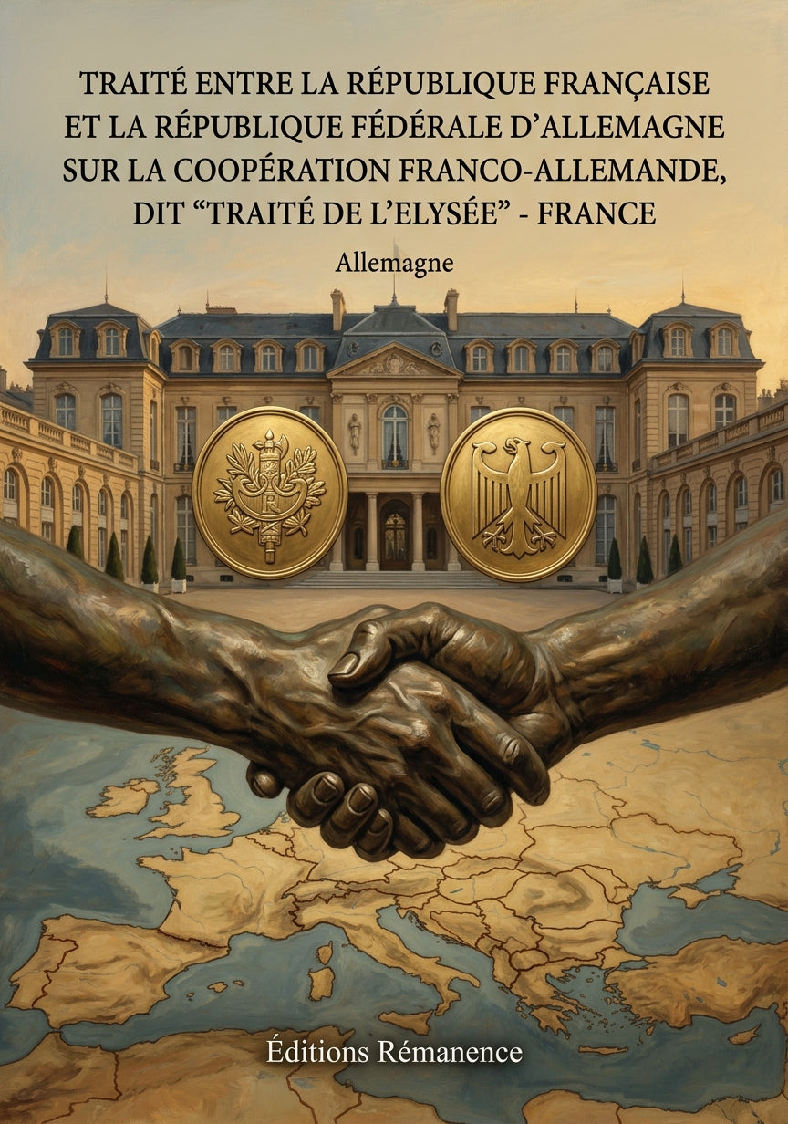 Livre Traité entre la République française et la république fédérale d’Allemagne sur la coopération franco-allemande, dit "Traité de l’Elysée" - France par Allemagne - Couverture - Editions Remanence