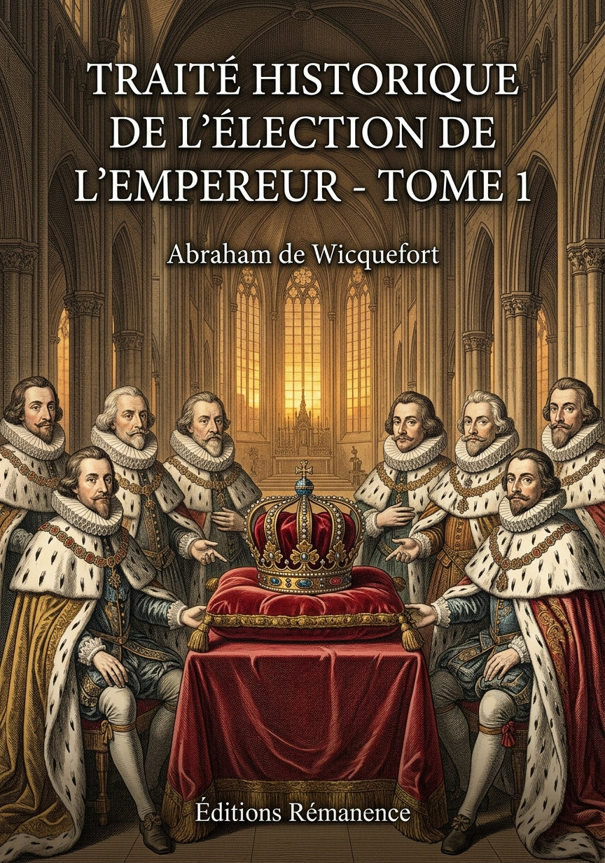 Livre Traité historique de l'élection de l'Empereur - Tome 1 par Abraham de Wicquefort - Couverture - Editions Remanence
