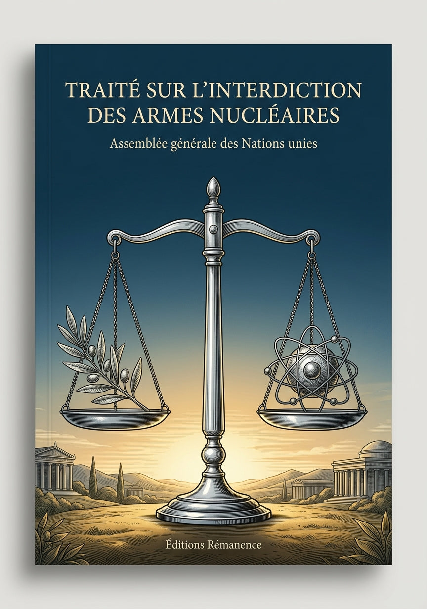 Livre Traité sur l’interdiction des armes nucléaires par Assemblée générale des Nations unies - Couverture - Editions Remanence