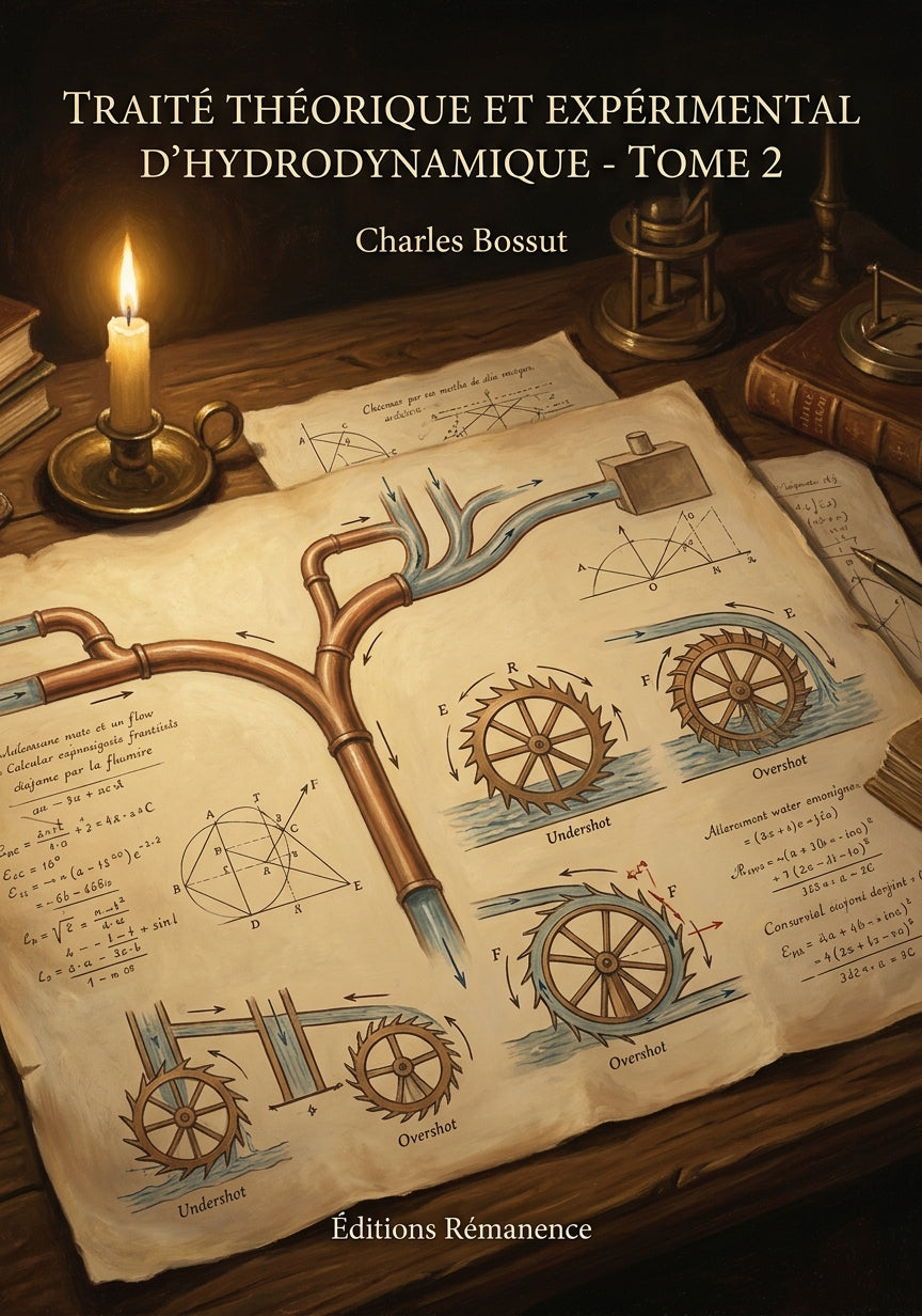 Livre Traite théorique et expérimental d'hydrodynamique - Tome 2 par Charles Bossut - Couverture - Editions Remanence