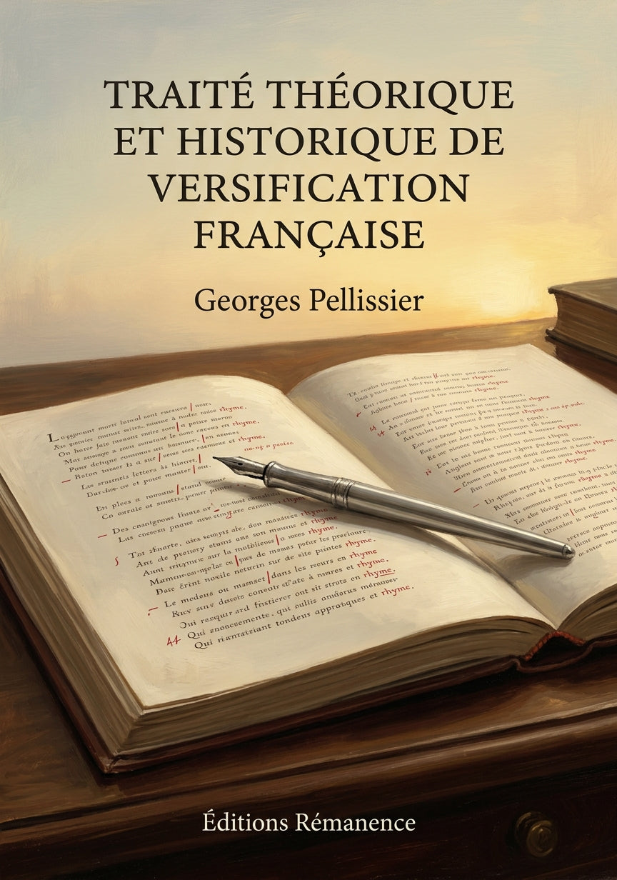 Livre Traité théorique et historique de versification française par Georges Pellissier - Couverture - Editions Remanence