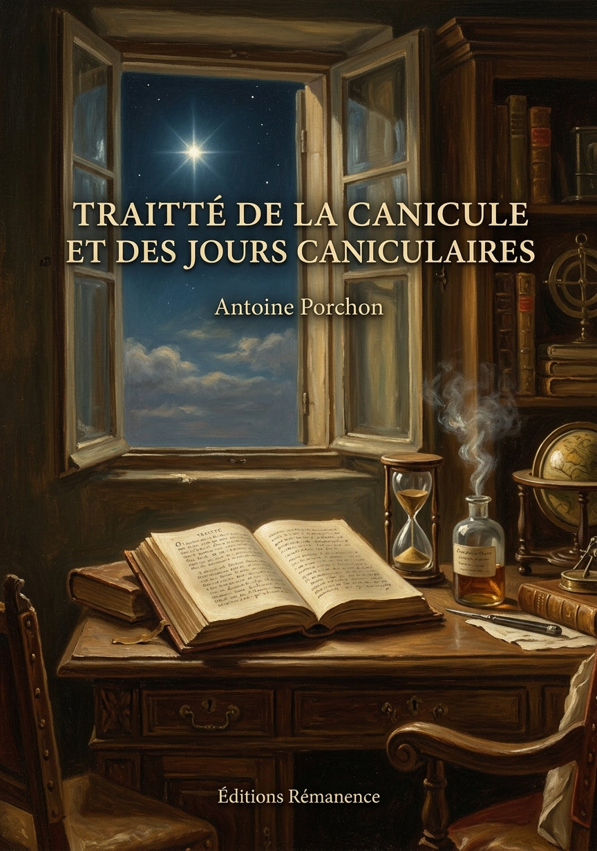 Livre Traitté de la canicule et des jours caniculaires par Antoine Porchon - Couverture - Editions Remanence