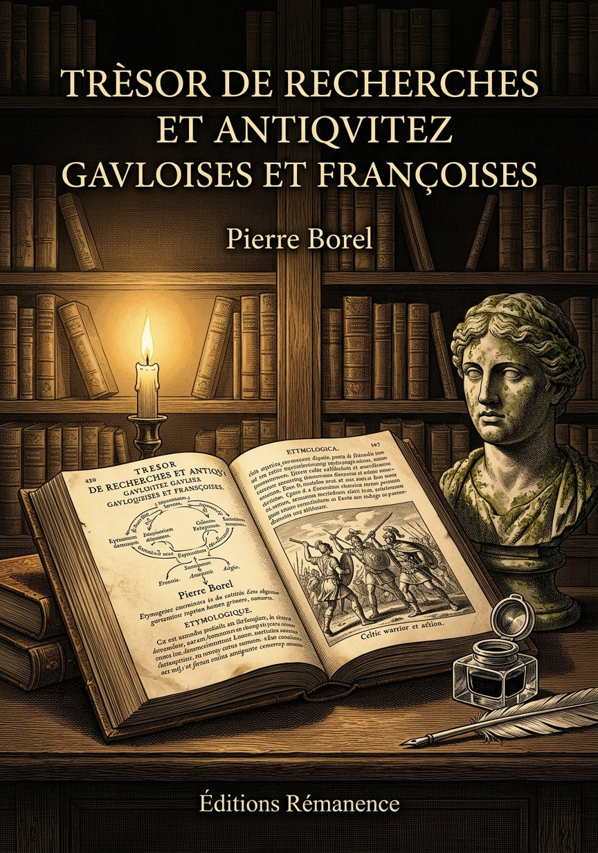 Livre Tresor de recherches et antiqvitez gavloises et françoises par Pierre Borel - Couverture - Editions Remanence