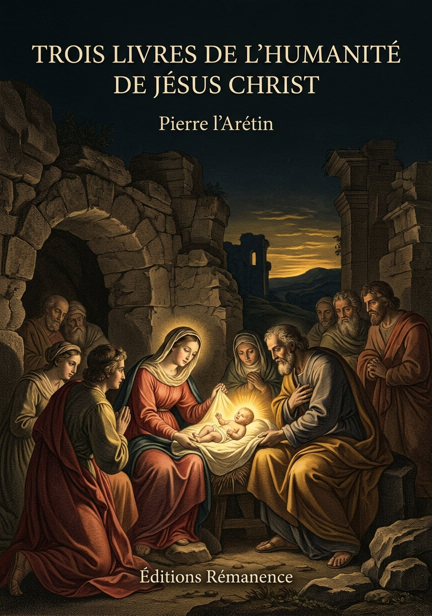 Livre Trois livres de l’Humanité de Jésus Christ par Pierre l’Arétin - Couverture - Editions Remanence