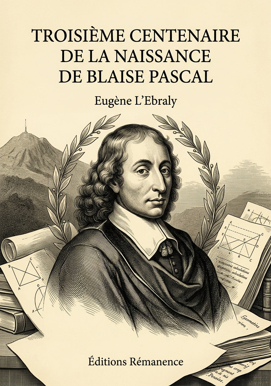 Livre Troisième centenaire de la naissance de Blaise Pascal par Eugène L’Ebraly - Couverture - Editions Remanence