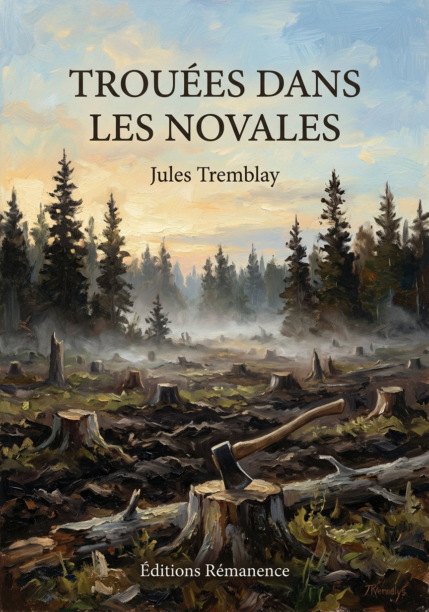 Livre Trouées dans les novales par Jules Tremblay - Couverture - Editions Remanence