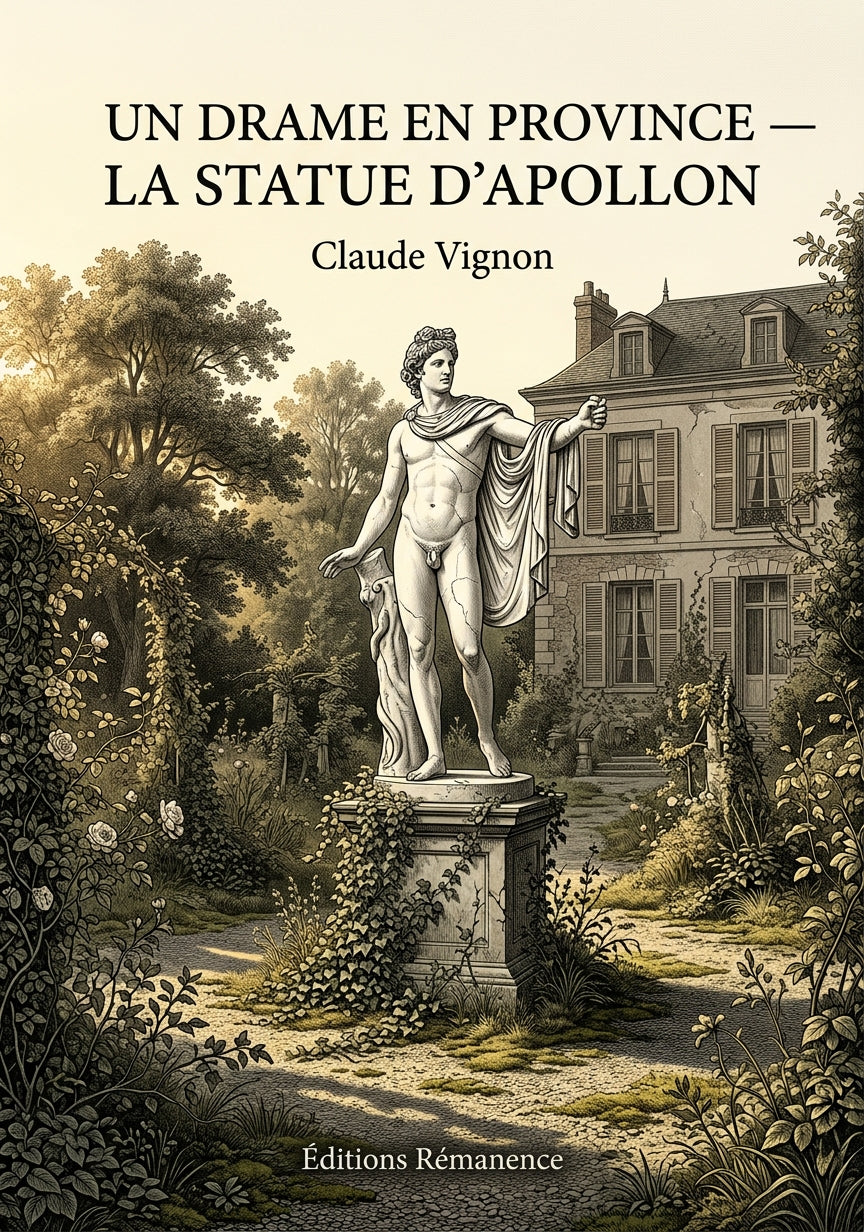 Livre Un drame en province — La Statue d’Apollon par Claude Vignon - Couverture - Editions Remanence