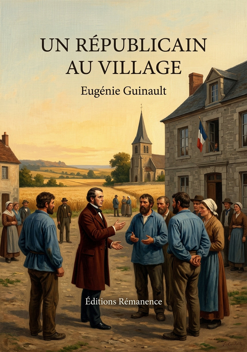 Livre Un républicain au village par Eugénie Guinault - Couverture - Editions Remanence