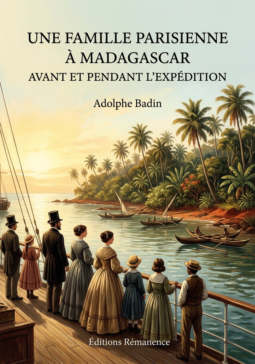 Livre Une famille parisienne à Madagascar avant et pendant l’Expédition par Adolphe Badin - Couverture - Editions Remanence