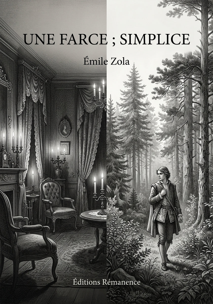 Livre Une farce ; Simplice par Émile Zola - Couverture - Editions Remanence