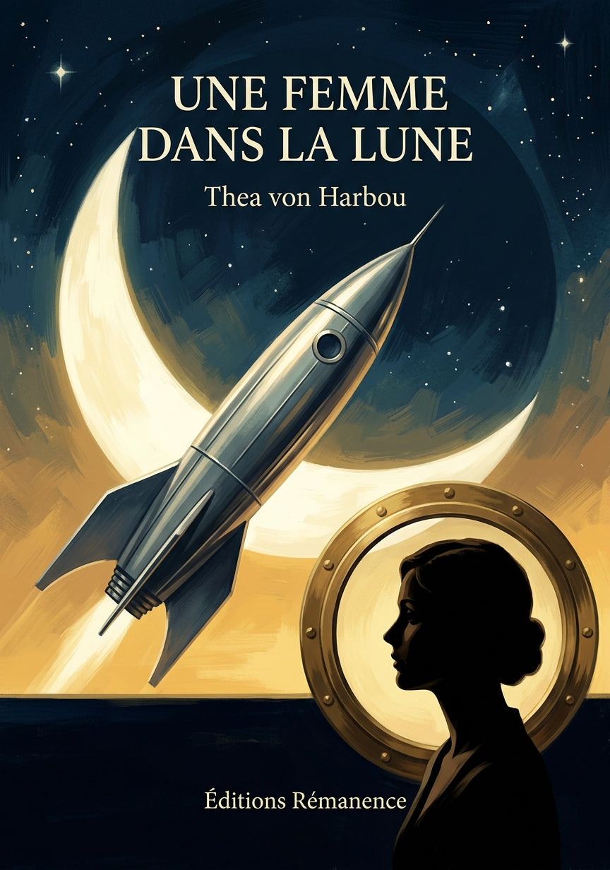Livre Une femme dans la Lune par Thea von Harbou - Couverture - Editions Remanence