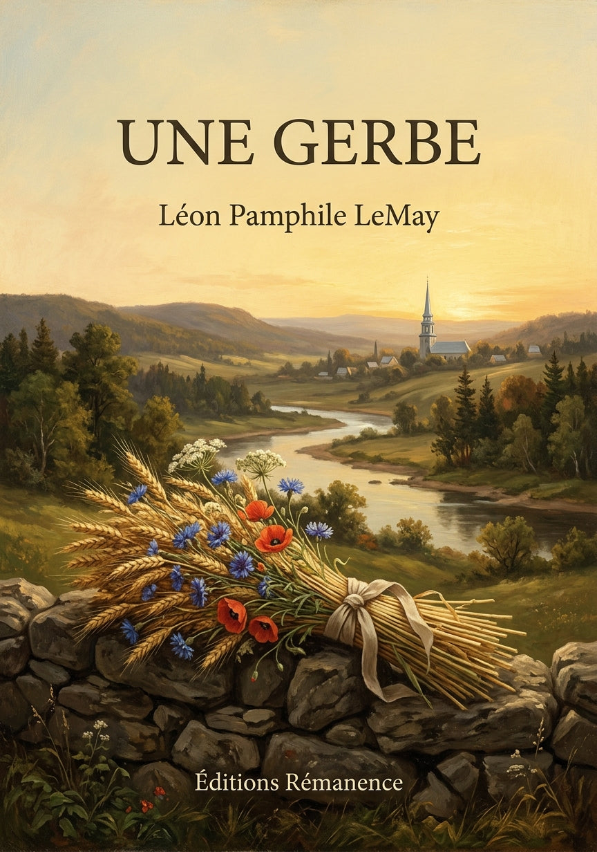 Livre Une gerbe par Léon Pamphile LeMay - Couverture - Editions Remanence