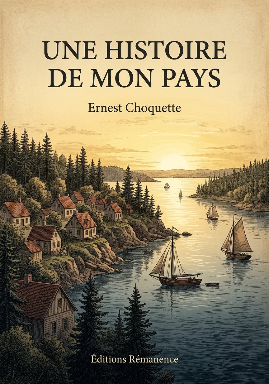 Livre Une histoire de mon pays par Ernest Choquette - Couverture - Editions Remanence