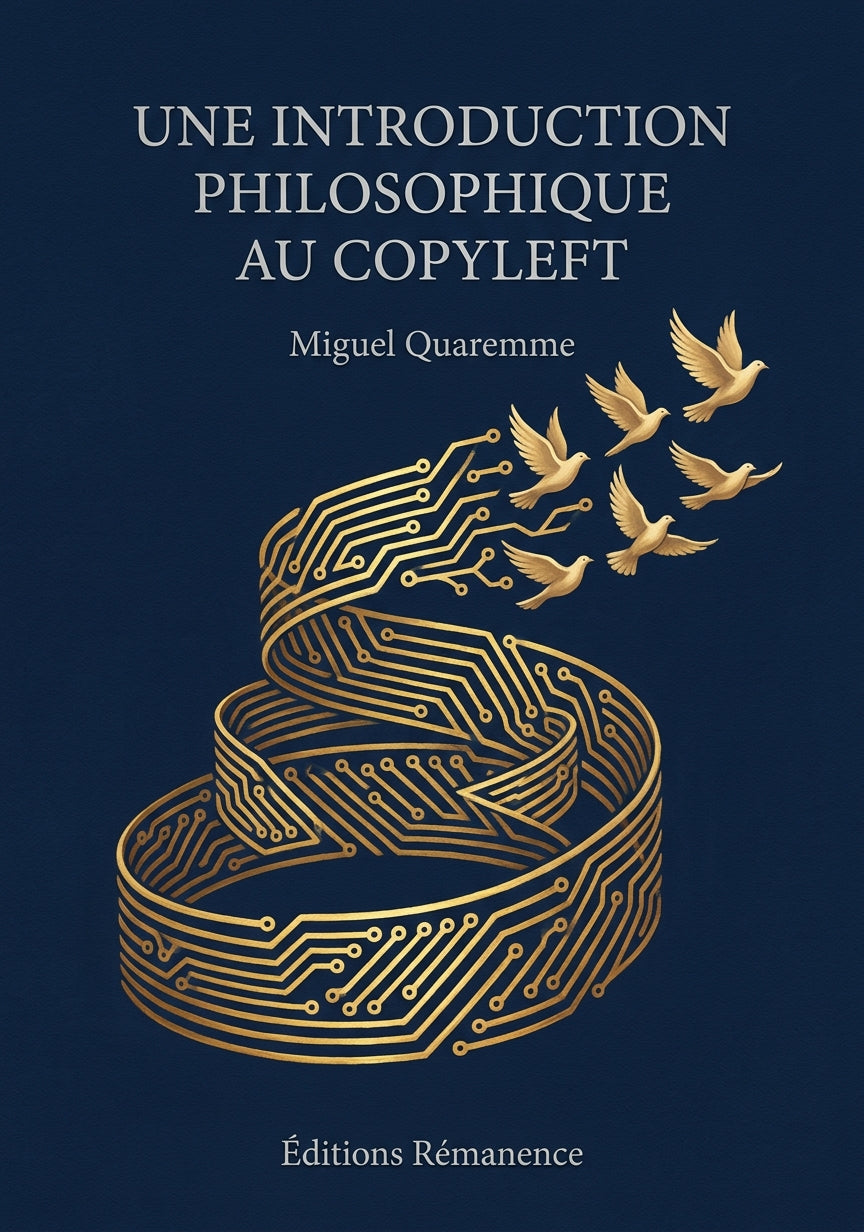 Livre Une Introduction Philosophique au Copyleft par Miguel Quaremme - Couverture - Editions Remanence