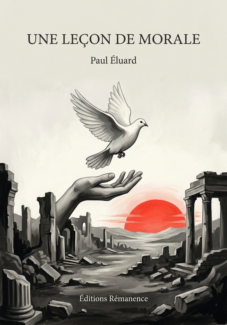 Livre Une leçon de morale par Paul Éluard - Couverture - Editions Remanence