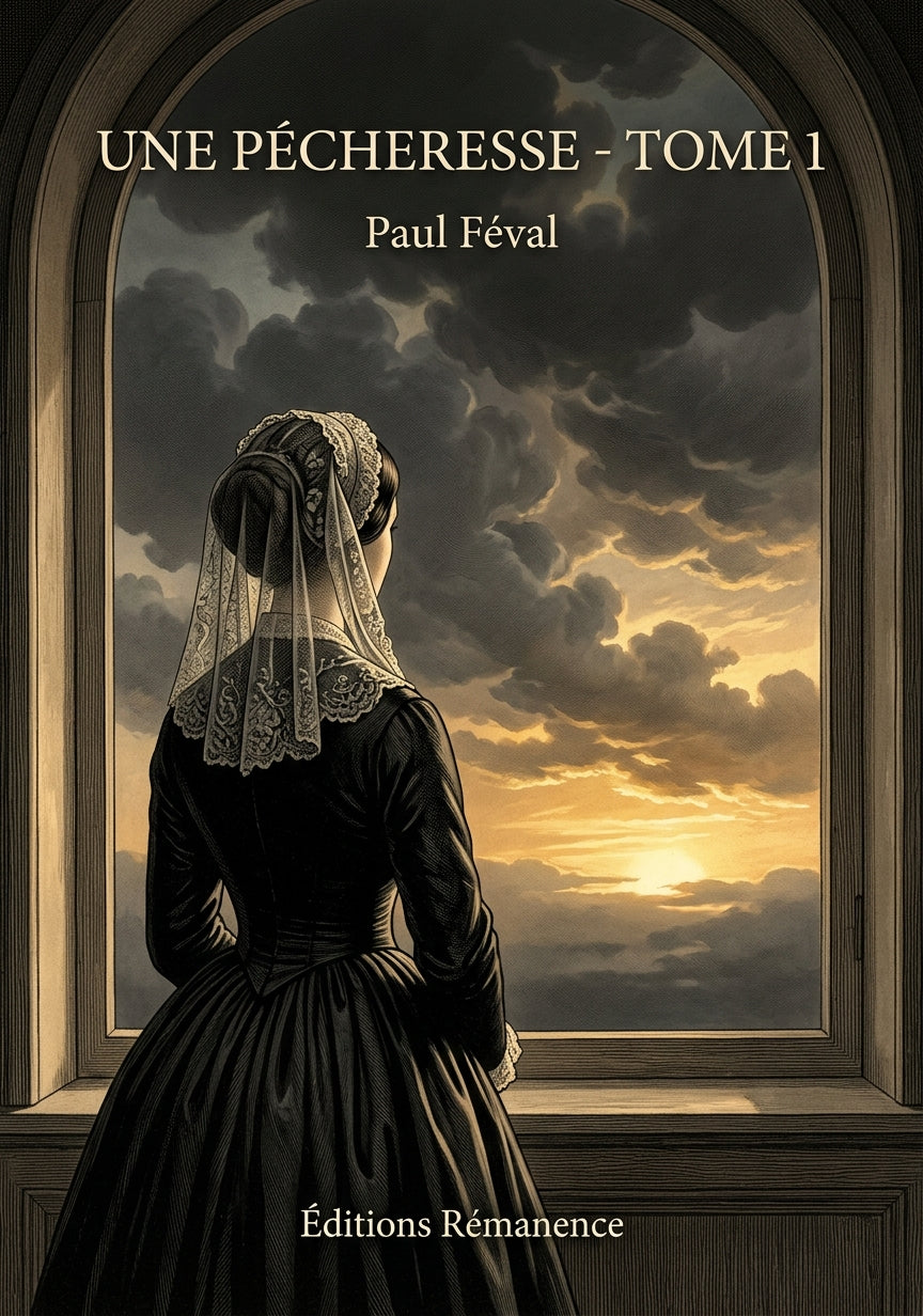 Livre Une pécheresse - Tome 1 par Paul Féval - Couverture - Editions Remanence