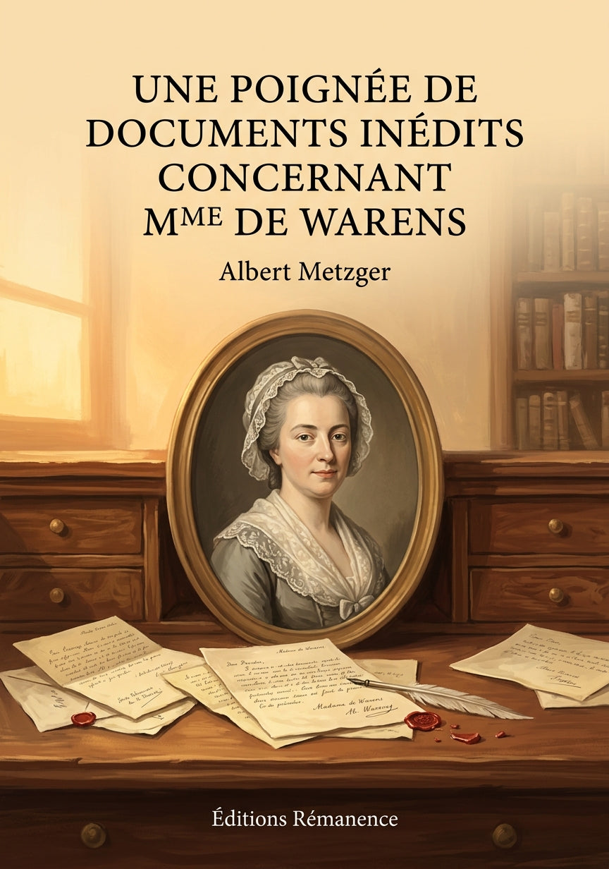 Livre Une poignée de documents inédits concernant Mme de Warens par Albert Metzger - Couverture - Editions Remanence