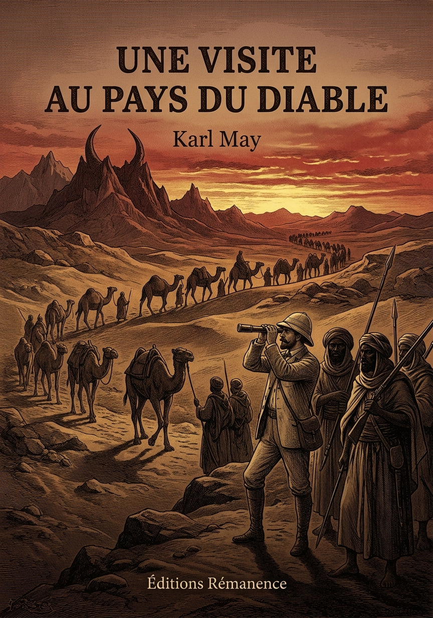 Livre Une Visite au pays du diable par Karl May - Couverture - Editions Remanence