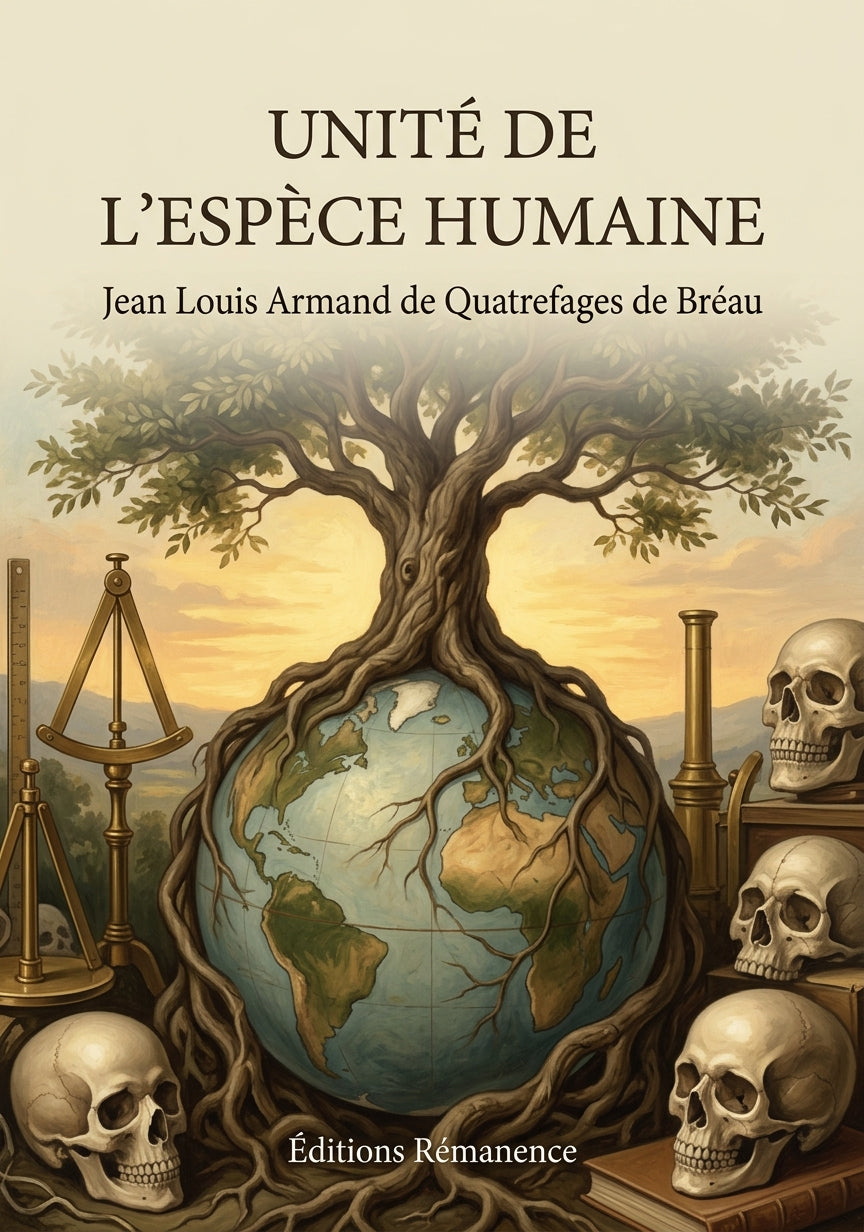 Livre Unité de l'espèce humaine par Jean Louis Armand de Quatrefages de Bréau - Couverture - Editions Remanence
