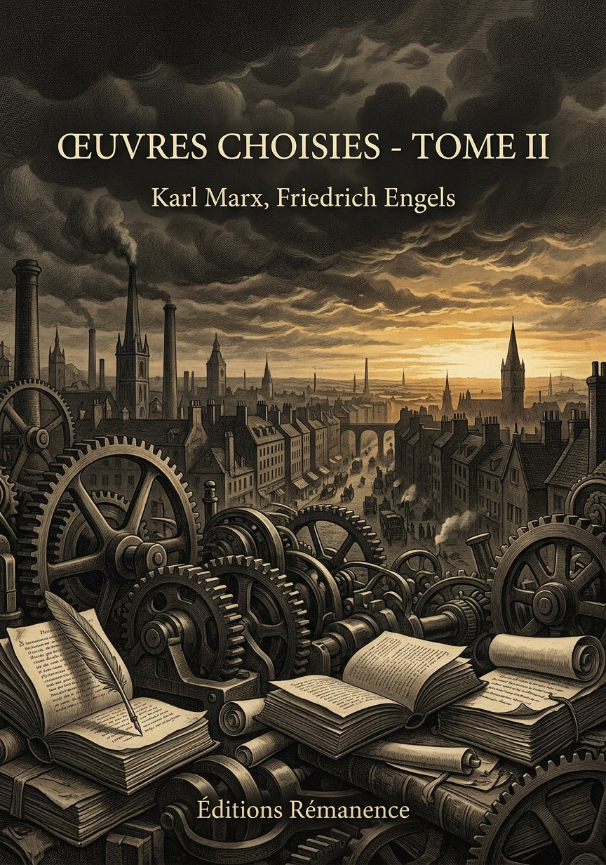 Livre Œuvres choisies - Tome II par Karl Marx, Friedrich Engels - Couverture - Editions Remanence