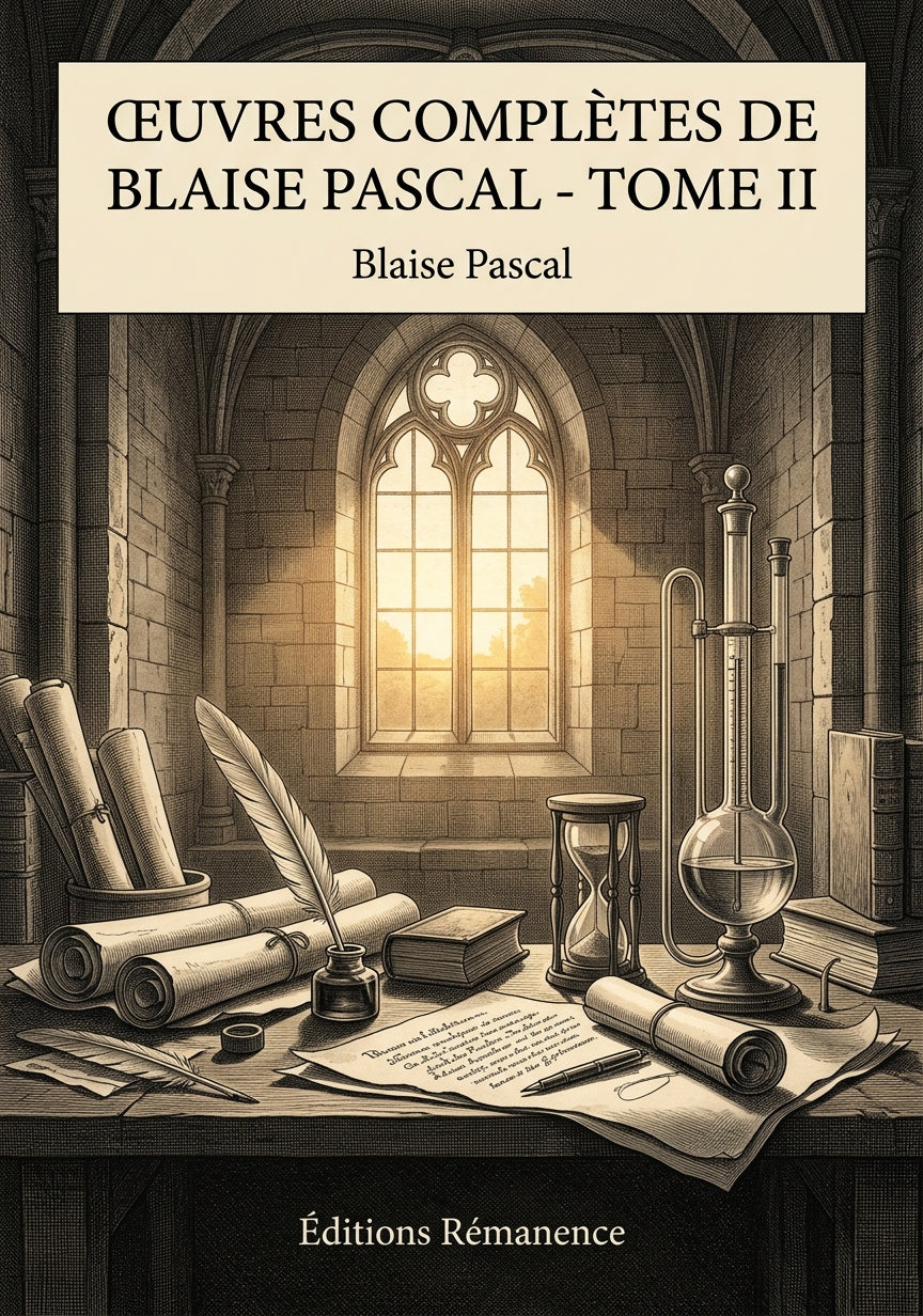 Livre Œuvres complètes de Blaise Pascal - Tome II par Blaise Pascal - Couverture - Editions Remanence