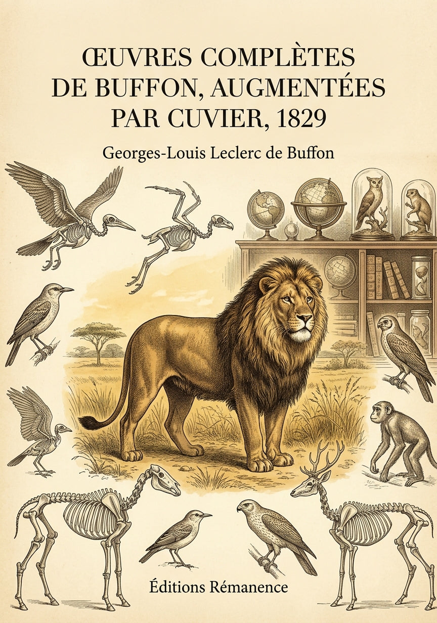 Livre Œuvres complètes de Buffon, augmentées par Cuvier, 1829 par Georges-Louis Leclerc de Buffon - Couverture - Editions Remanence