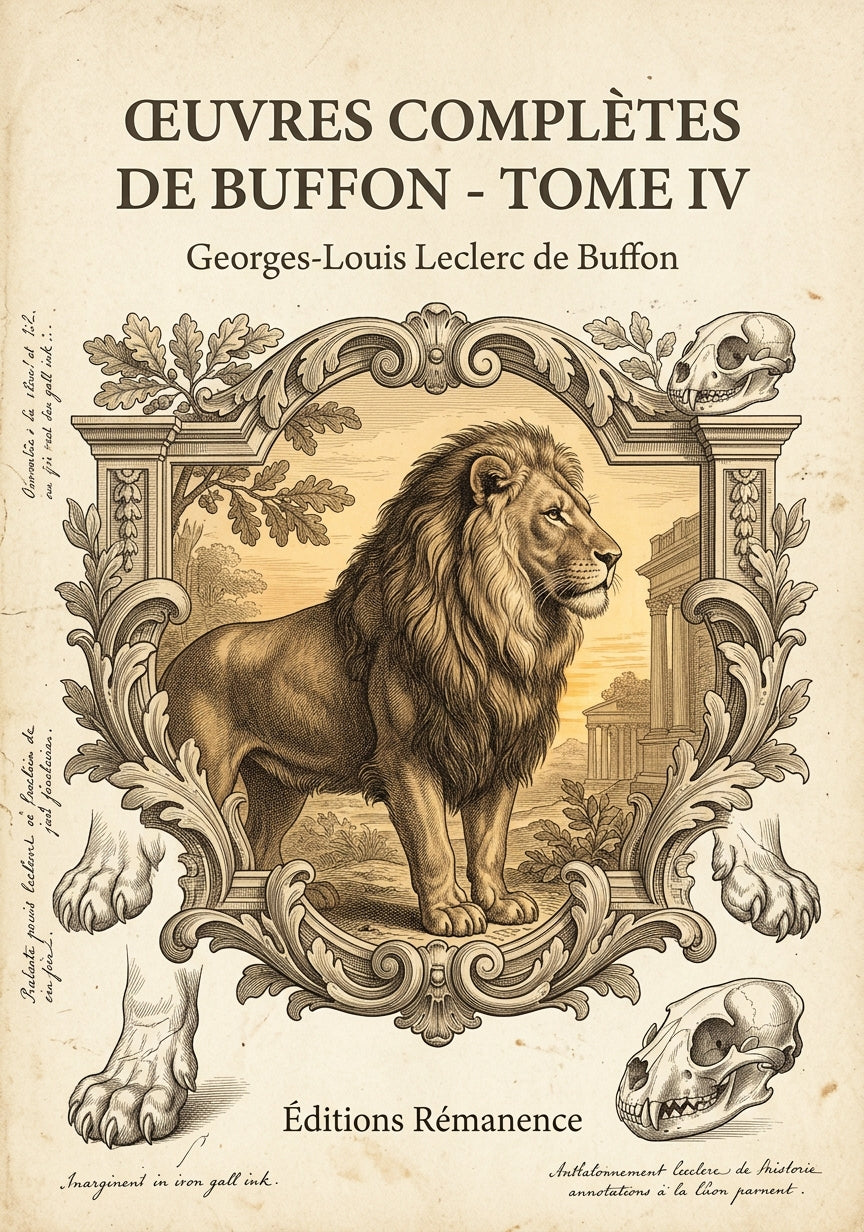 Livre Œuvres complètes de Buffon - Tome IV par Georges-Louis Leclerc de Buffon - Couverture - Editions Remanence