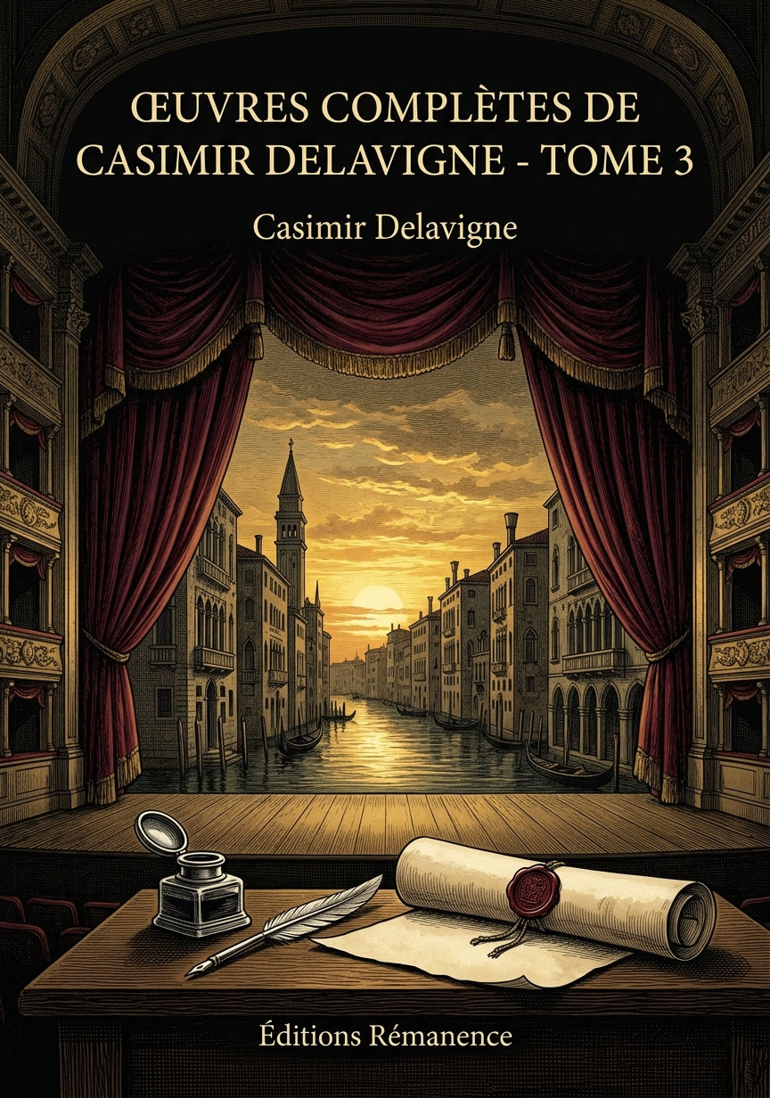 Livre Œuvres complètes de Casimir Delavigne - Tome 3 par Casimir Delavigne - Couverture - Editions Remanence
